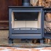 Ecosy+ Panoramic Traditional With Cast Base - Defra Approved - 5kw - Eco Design Ready (2022) - Woodburning Stove